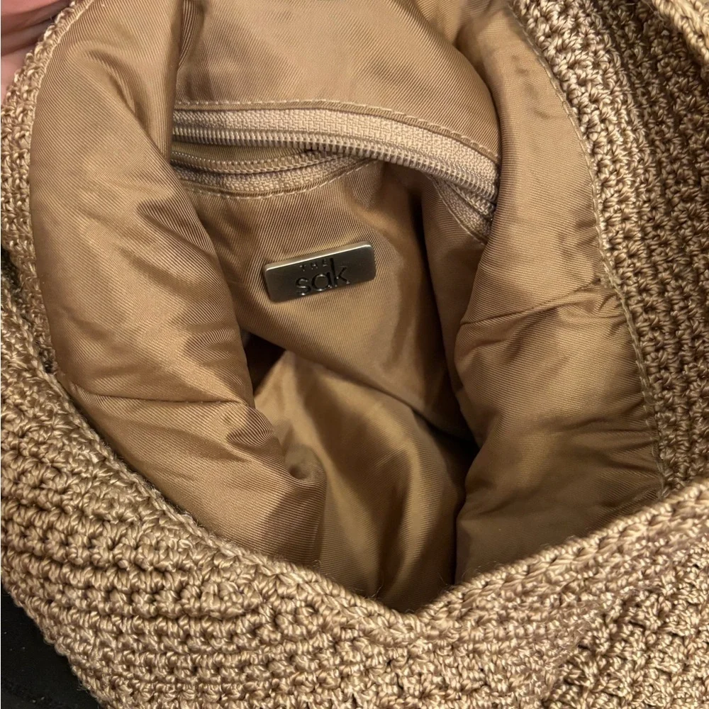 SAK Tan Crochet Bag EUC